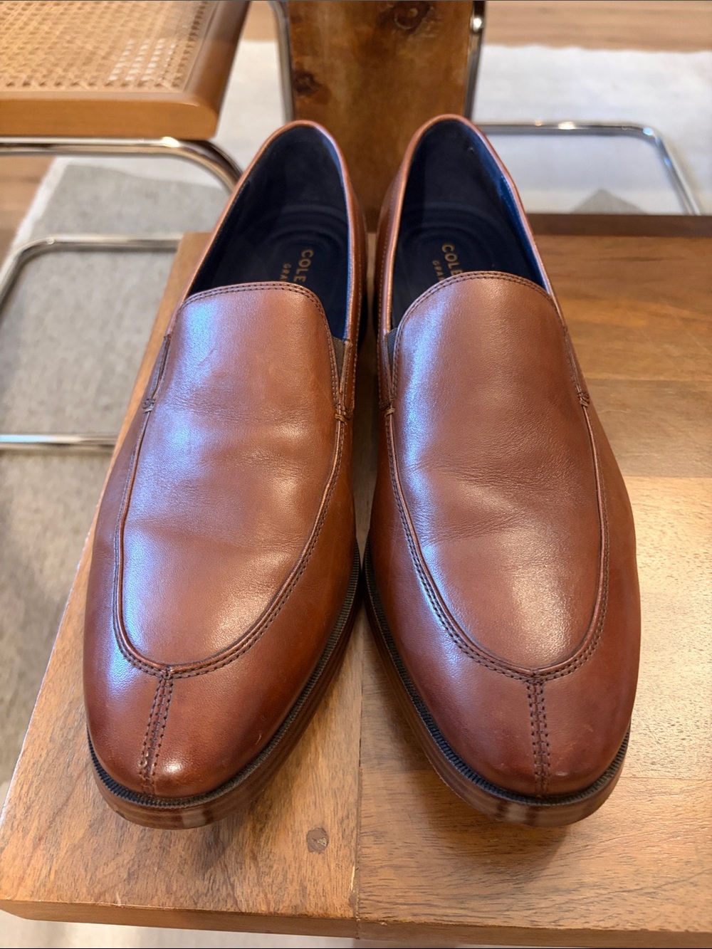 Cole Haan British Tan Leather Venitian Loafers